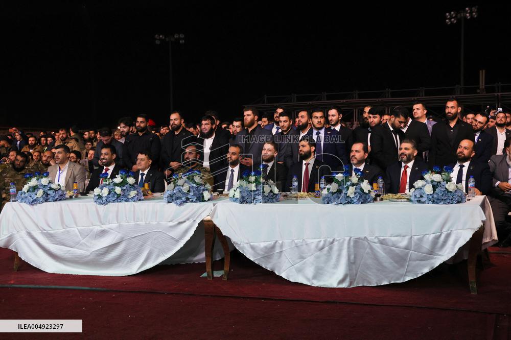 Al-Sharaa At Syria’s Reconstruction Fundraising Event - Hama