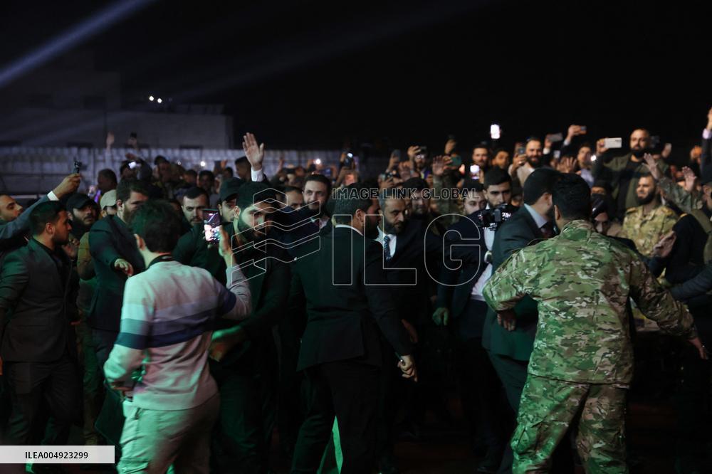 Al-Sharaa At Syria’s Reconstruction Fundraising Event - Hama