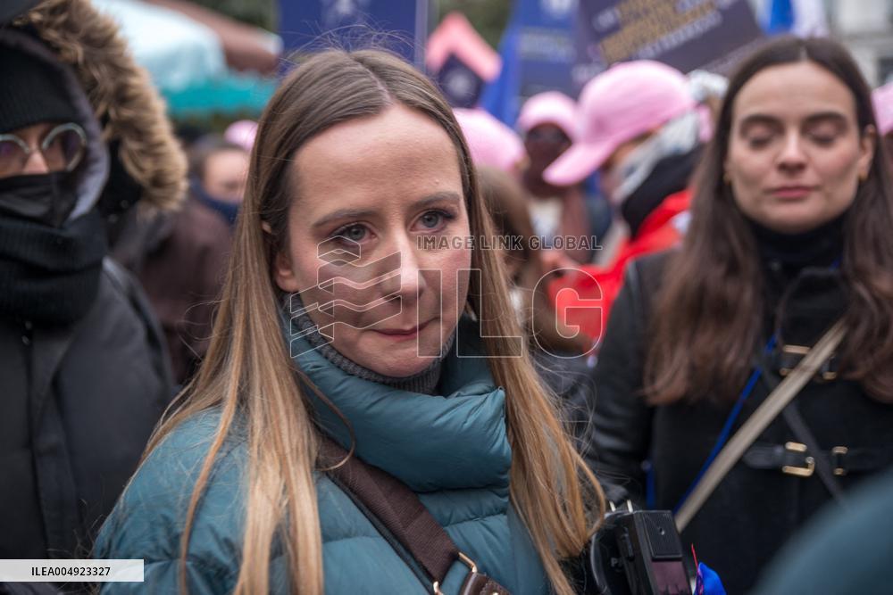 Far Right Group At The Int. Day for the Elimination of Violence Against Women - Paris