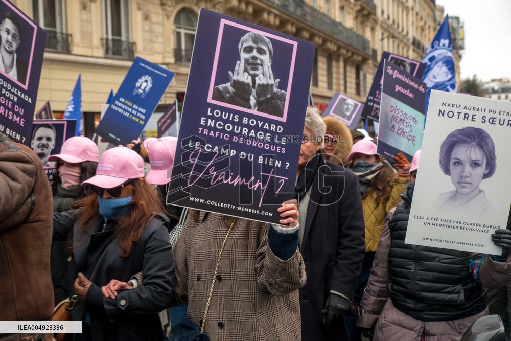 Far Right Group At The Int. Day for the Elimination of Violence Against Women - Paris