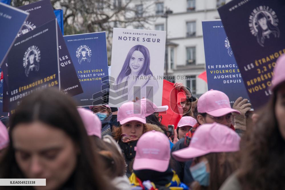Far Right Group At The Int. Day for the Elimination of Violence Against Women - Paris