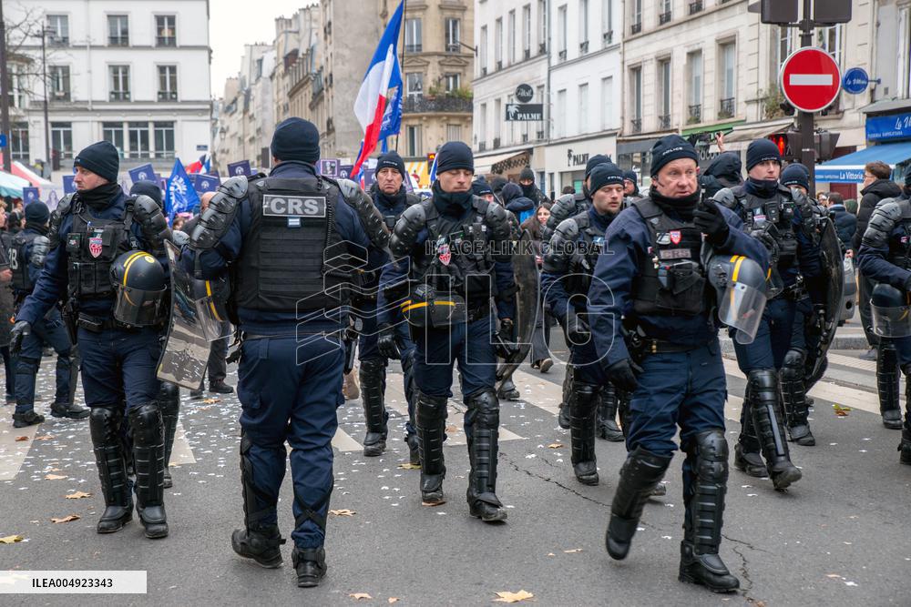 Far Right Group At The Int. Day for the Elimination of Violence Against Women - Paris