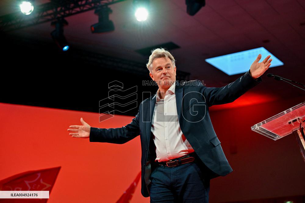 Fabien Roussel At PCF Meeting - Marseille