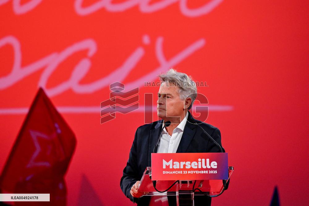 Fabien Roussel At PCF Meeting - Marseille