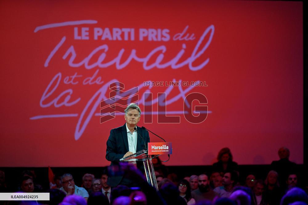 Fabien Roussel At PCF Meeting - Marseille