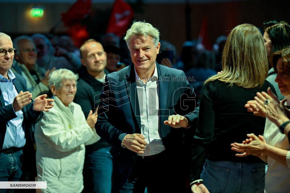 Fabien Roussel At PCF Meeting - Marseille