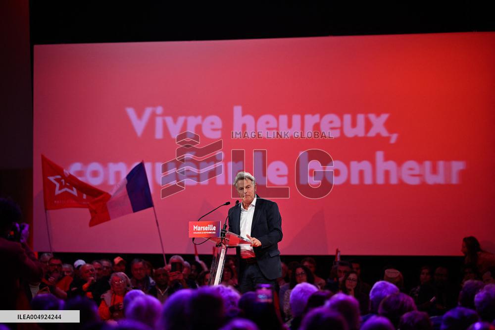 Fabien Roussel At PCF Meeting - Marseille