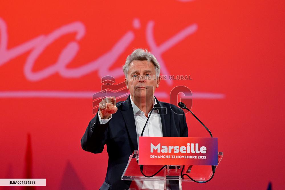 Fabien Roussel At PCF Meeting - Marseille