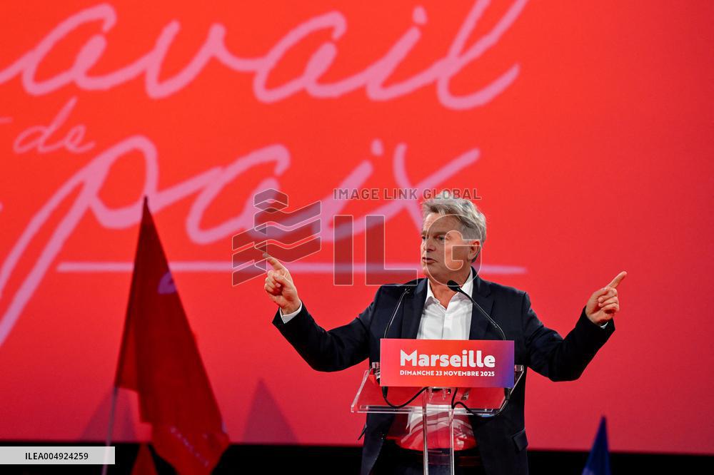 Fabien Roussel At PCF Meeting - Marseille