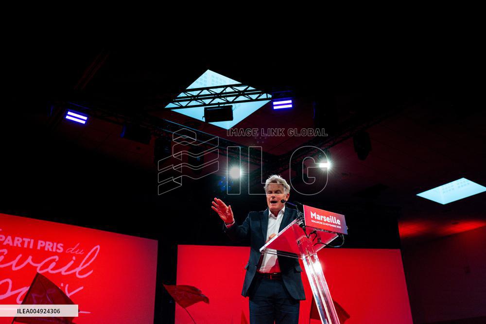 Fabien Roussel At PCF Meeting - Marseille