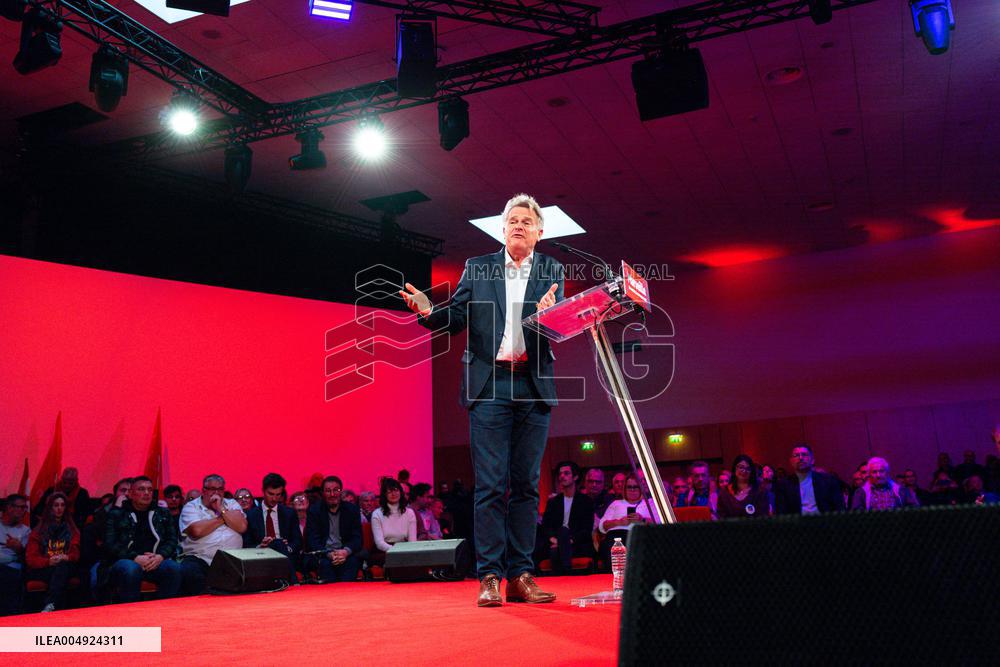 Fabien Roussel At PCF Meeting - Marseille