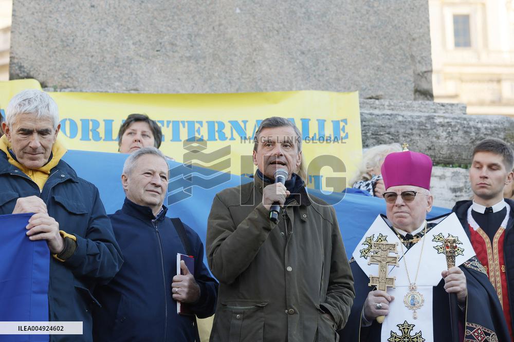 Demonstration In Support Of Ukraine - Rome
