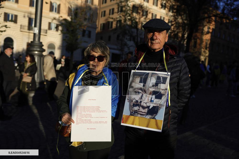 Demonstration In Support Of Ukraine - Rome