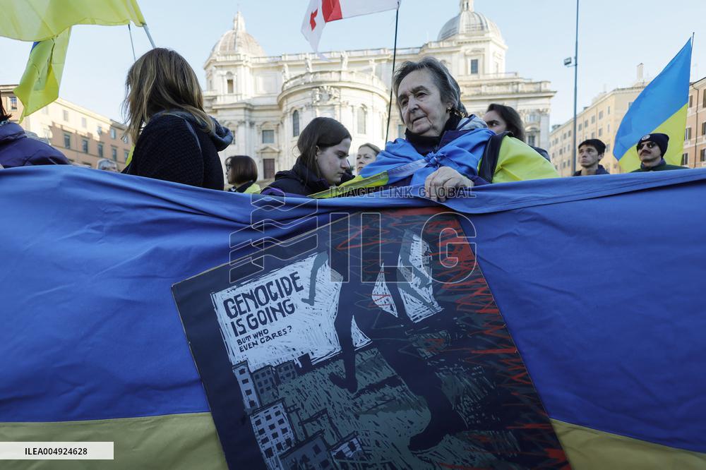Demonstration In Support Of Ukraine - Rome