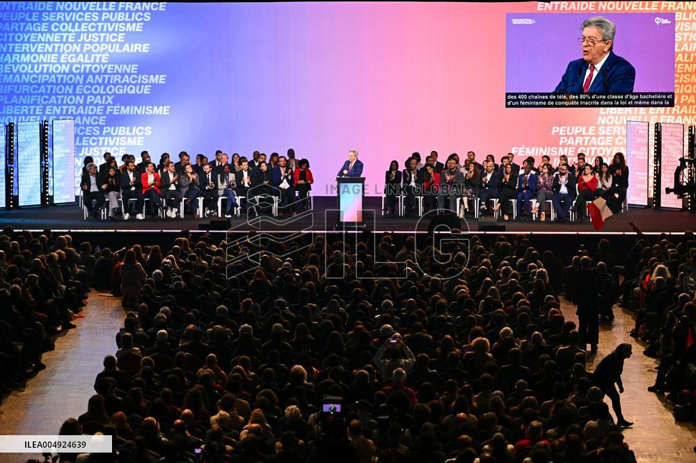 Jean-Luc Melenchon speech at Municipal conventions of LFI in Paris FA