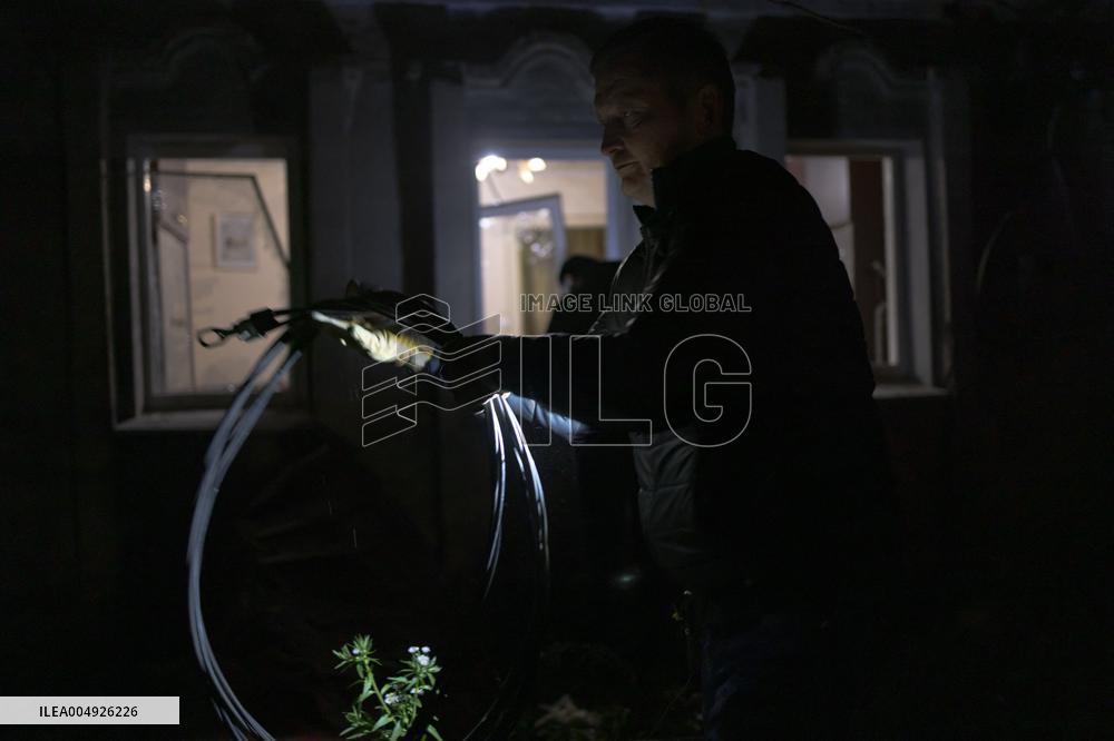 Rescuers At Drone Strike Site - Kharkiv