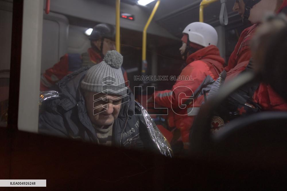 Rescuers At Drone Strike Site - Kharkiv