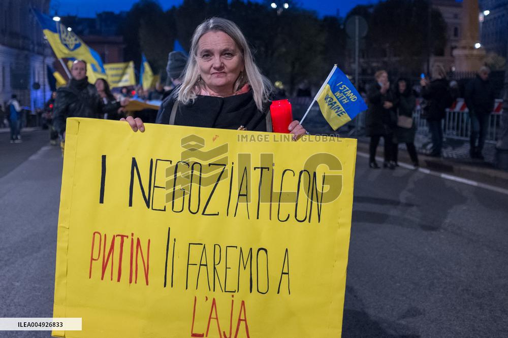 Ukrainian Community In Rome Commemorate The Holodomor - Italy
