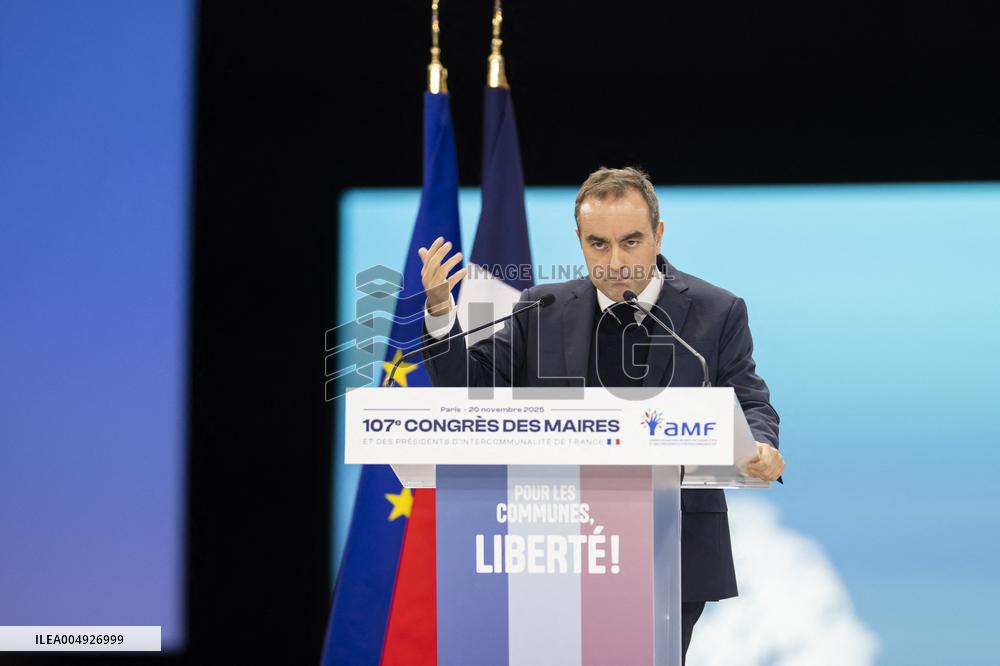 Sebastien Lecornu At the 107th Mayors Congress - Paris