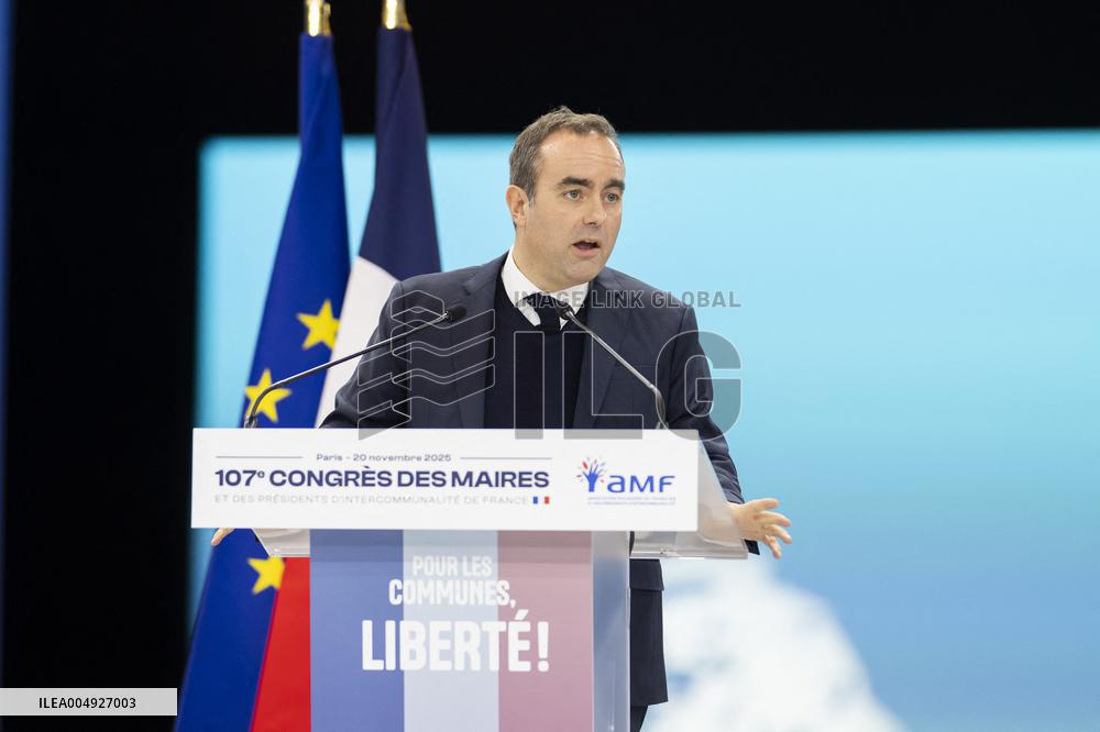 Sebastien Lecornu At the 107th Mayors Congress - Paris