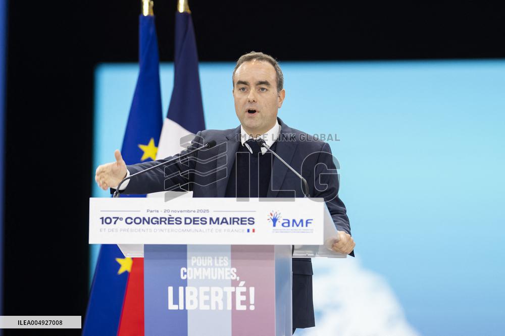Sebastien Lecornu At the 107th Mayors Congress - Paris