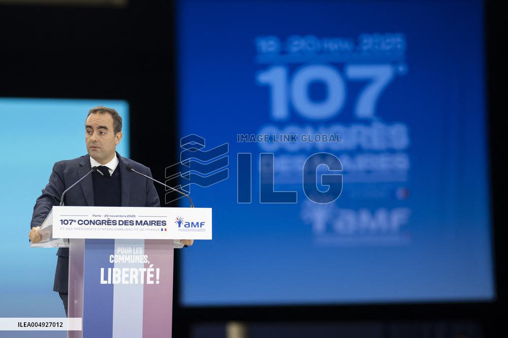 Sebastien Lecornu At the 107th Mayors Congress - Paris