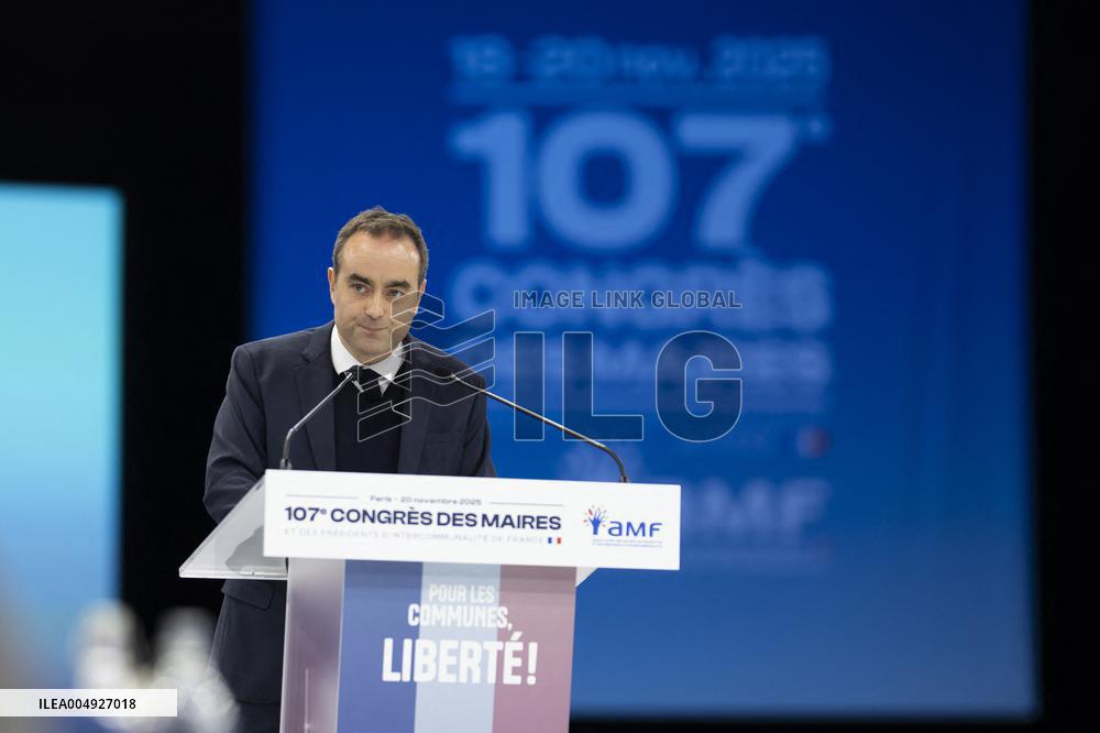 Sebastien Lecornu At the 107th Mayors Congress - Paris