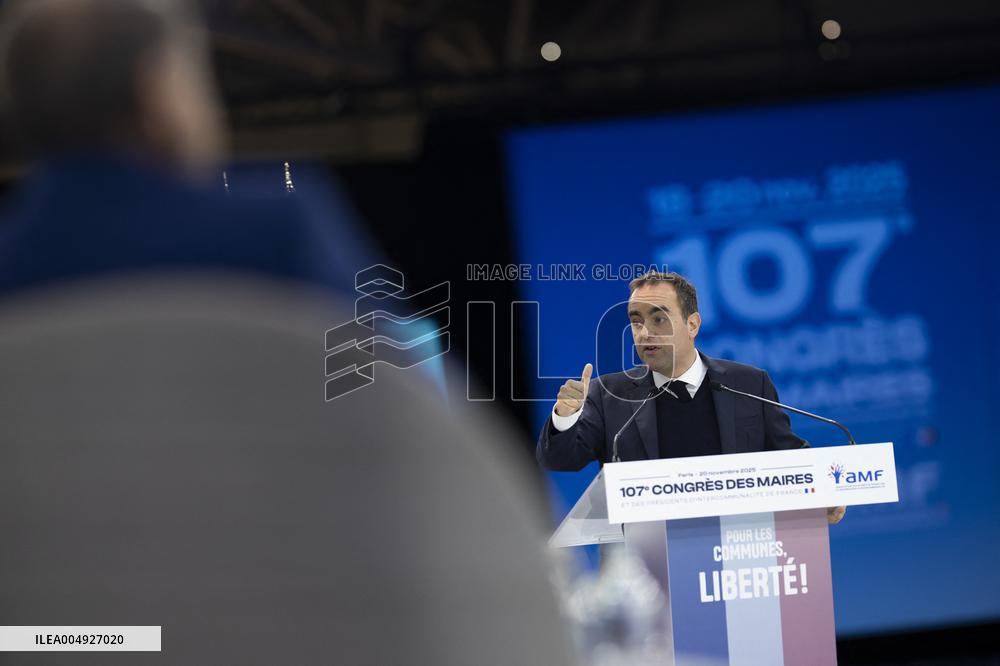 Sebastien Lecornu At the 107th Mayors Congress - Paris