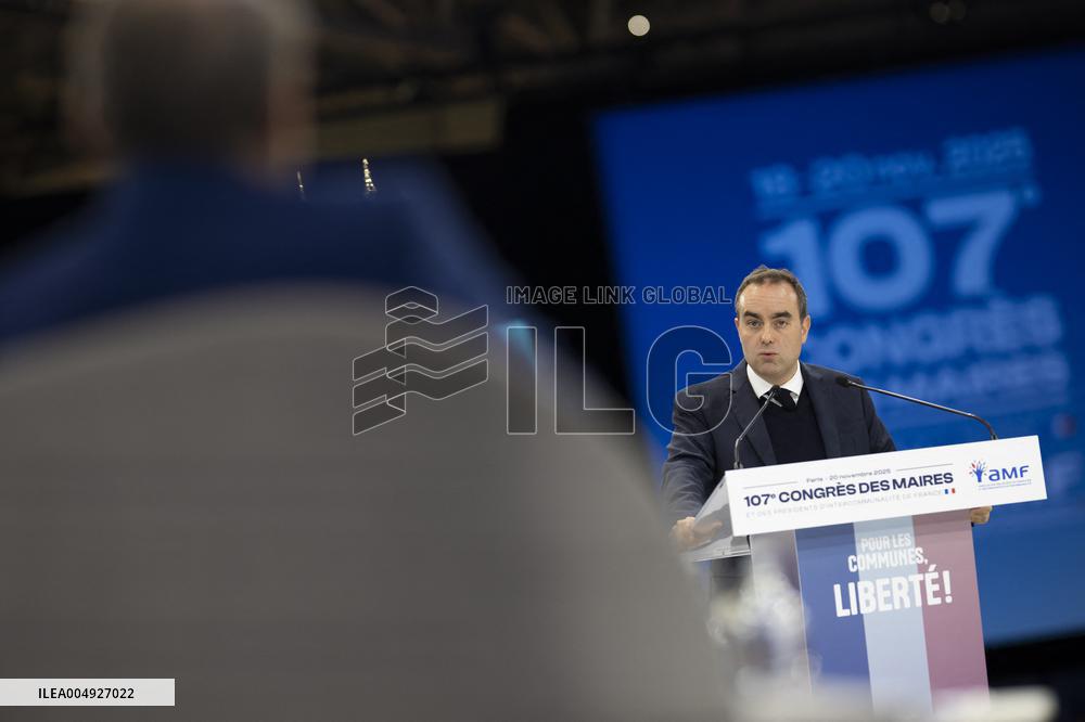 Sebastien Lecornu At the 107th Mayors Congress - Paris