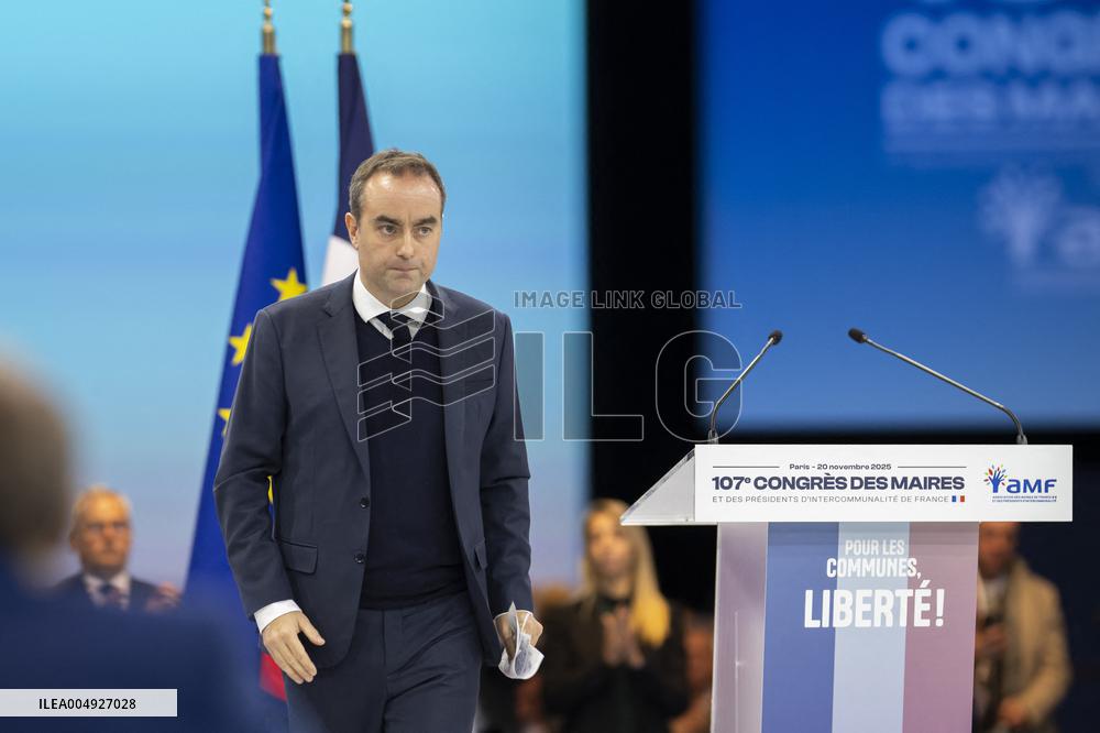 Sebastien Lecornu At the 107th Mayors Congress - Paris