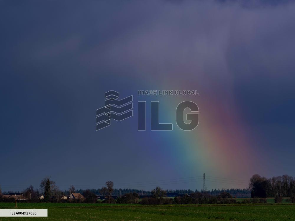 Illustration - Farmland at Normandy Countryside - France