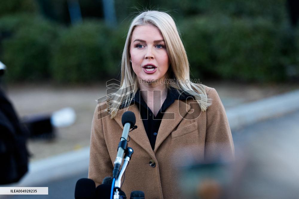 Karoline Leavitt Speaks to Media Outside White House