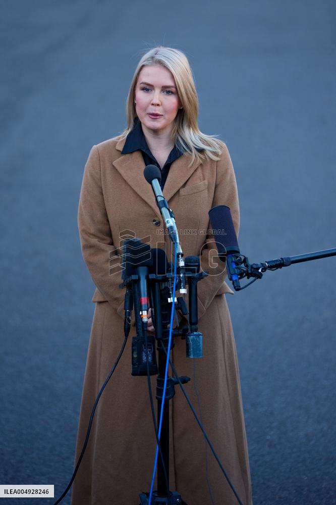 Karoline Leavitt Speaks to Media Outside White House