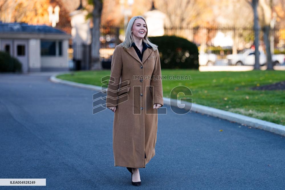 Karoline Leavitt Speaks to Media Outside White House