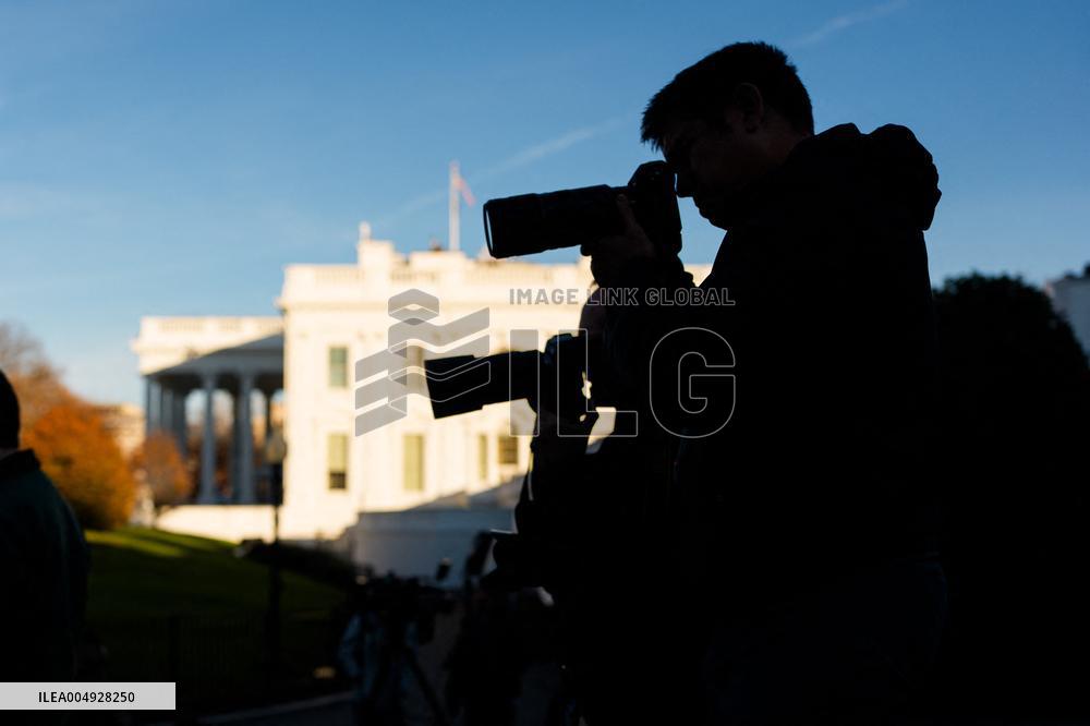 Karoline Leavitt Speaks to Media Outside White House