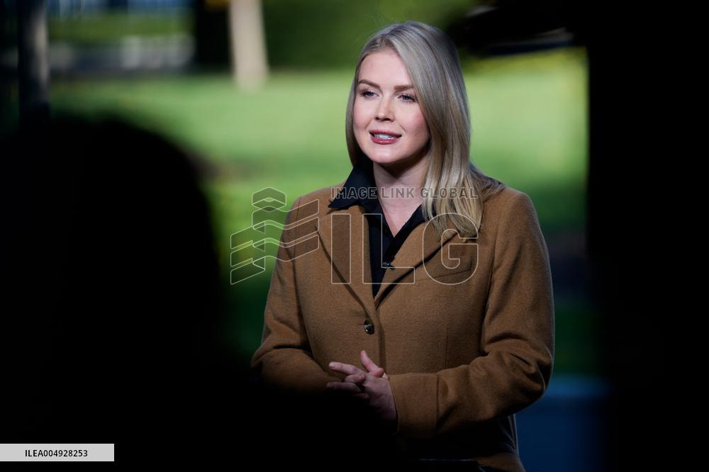 Karoline Leavitt Speaks to Media Outside White House