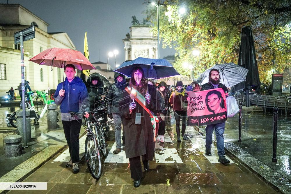 Torchlight Procession Commemorates Lea Garofalo - Milan