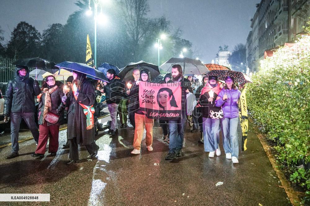 Torchlight Procession Commemorates Lea Garofalo - Milan