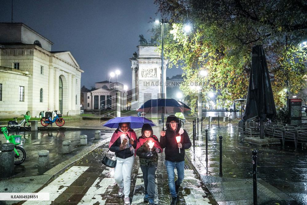 Torchlight Procession Commemorates Lea Garofalo - Milan