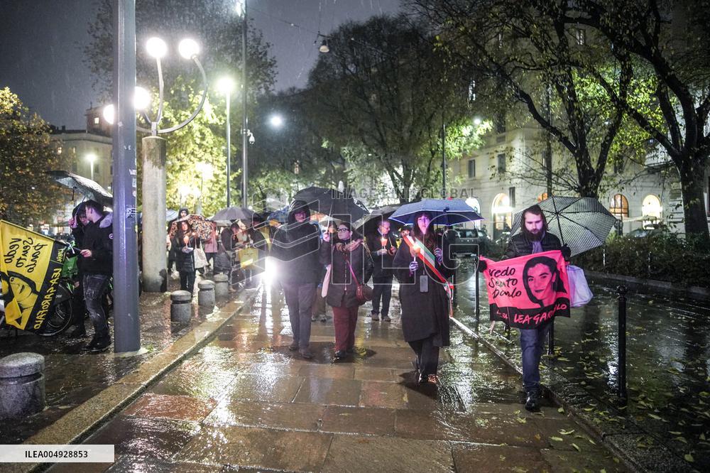 Torchlight Procession Commemorates Lea Garofalo - Milan