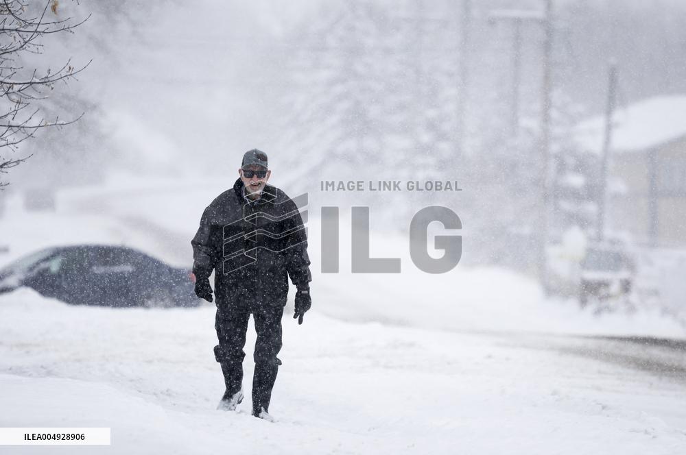 Snow Falls Over Canada