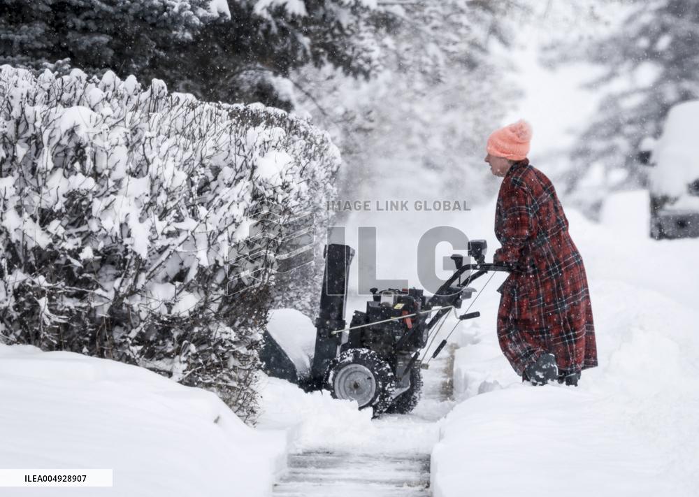 Snow Falls Over Canada