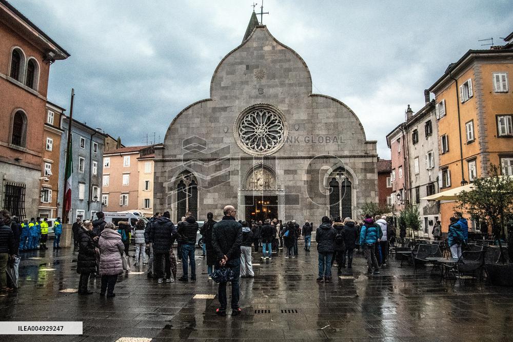 Funeral of Giovanni Trame in Muggia - Italy