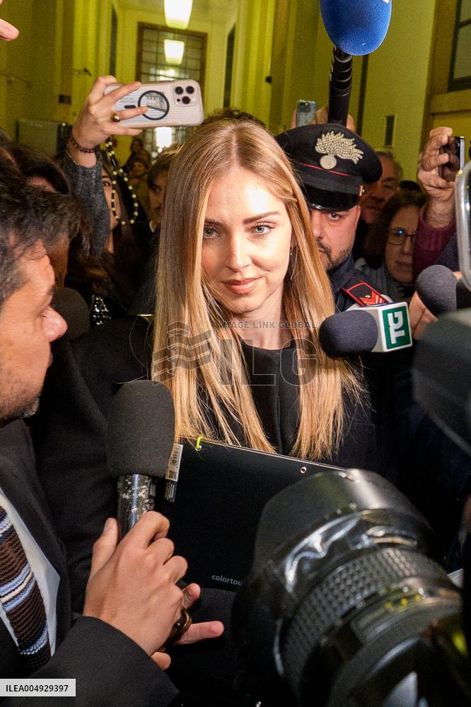 Chiara Ferragni at Her Trial for Fraud - Milan