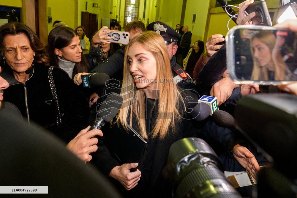 Chiara Ferragni at Her Trial for Fraud - Milan