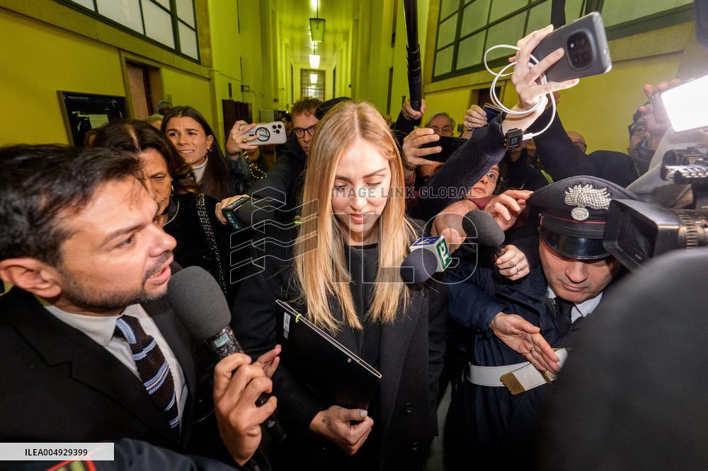 Chiara Ferragni at Her Trial for Fraud - Milan
