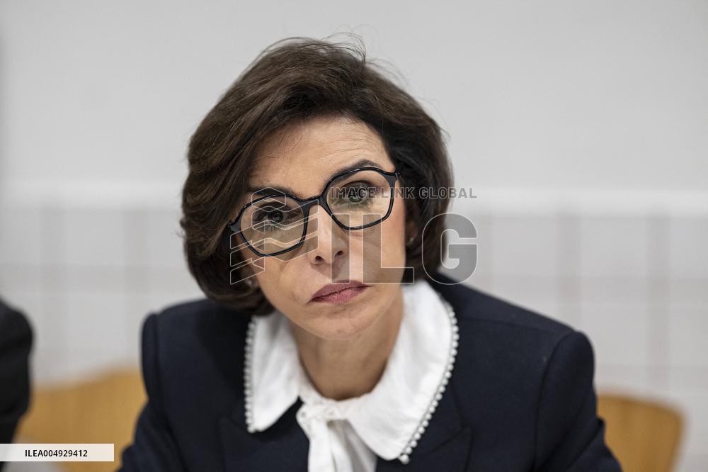 Visit By Rachida Dati And Aurore Berge At Central Police Station - Paris