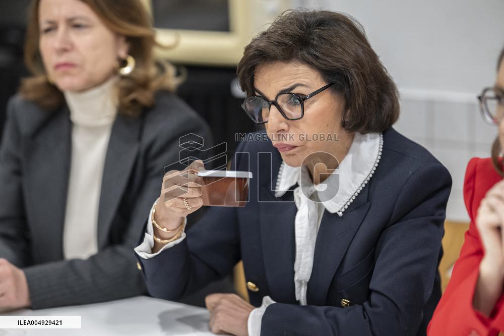 Visit By Rachida Dati And Aurore Berge At Central Police Station - Paris