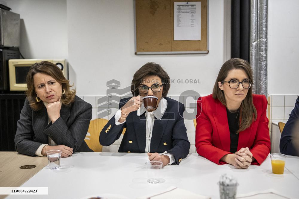 Visit By Rachida Dati And Aurore Berge At Central Police Station - Paris