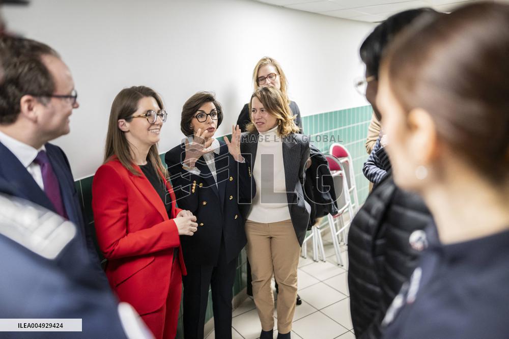 Visit By Rachida Dati And Aurore Berge At Central Police Station - Paris